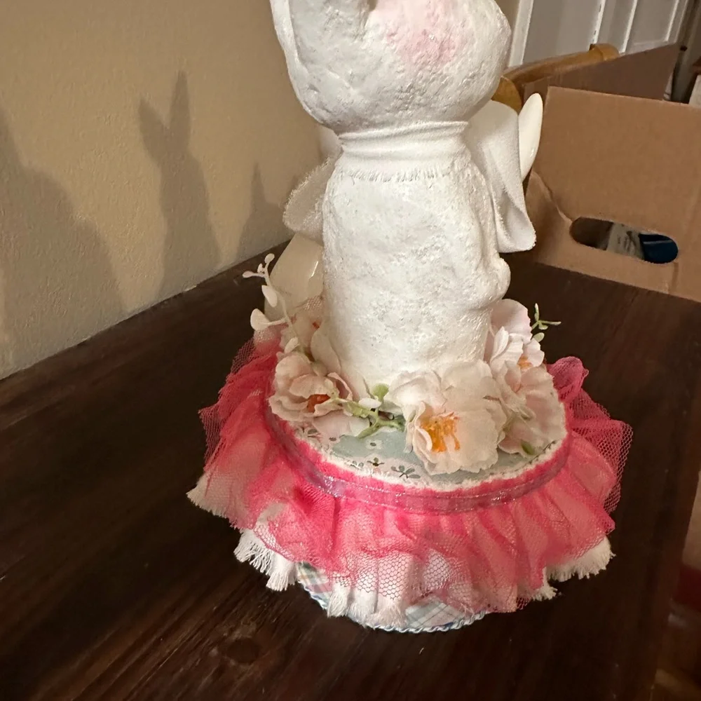 Handmade Clay Rabbit Home Decor - Picture 4 of 5